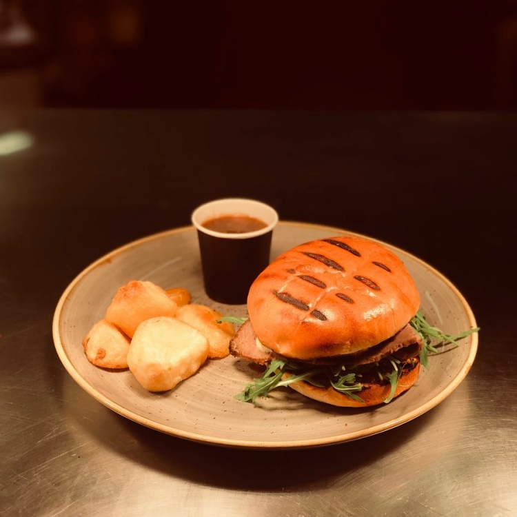Nice. Roast Beef Sandwich, Mustard & Horseradish Mayo served with Roast