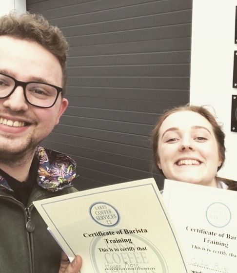 Whoop Whoop we passed! Barista Training completed, thank you @lakes_coffee_services for a great afternoon!! .
.
#cafeoswalds #cranstons #lakescoffeeservices #keswick #penrith #barista #baristatraining #latteart #cumbria #lakedistrict