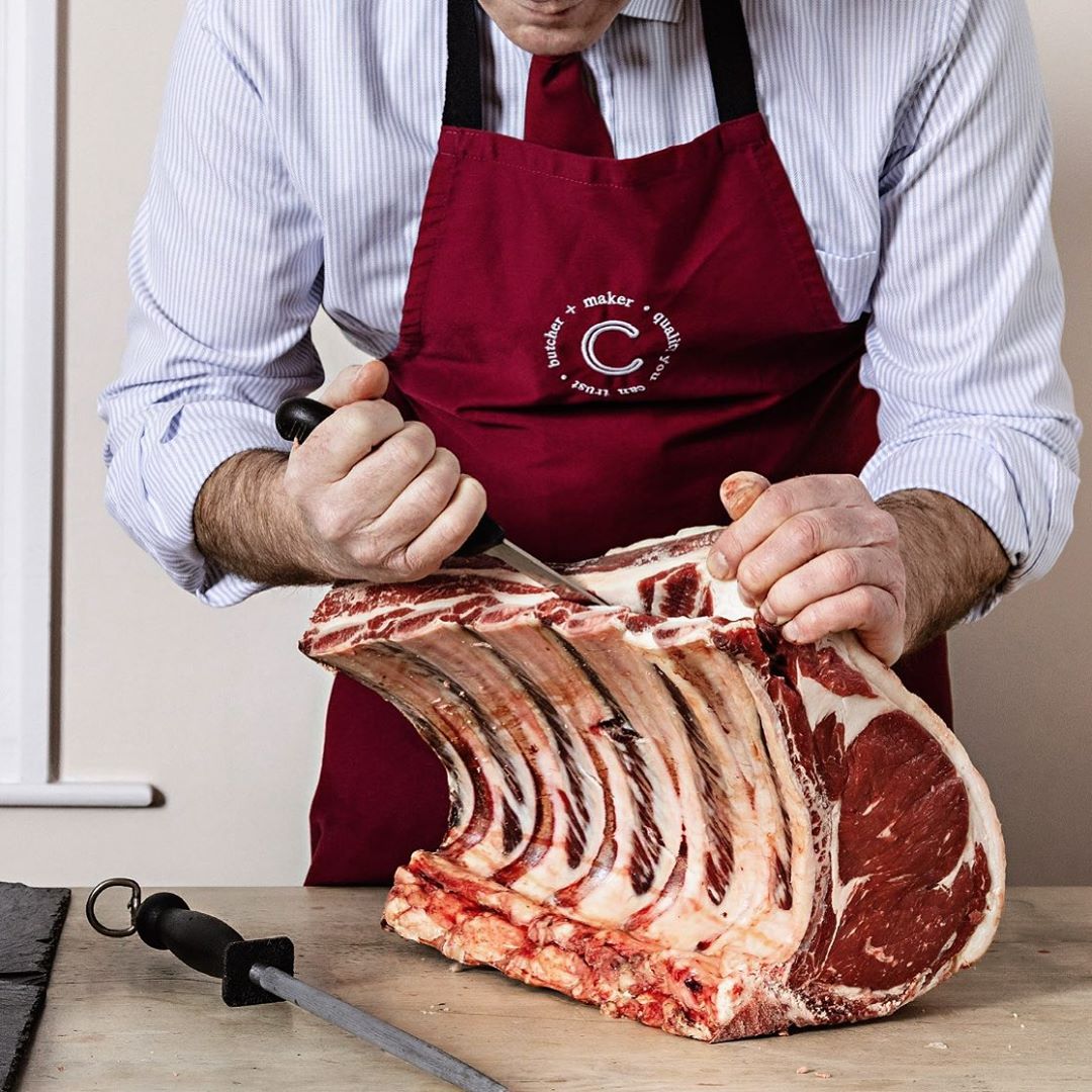 It’s #NationalButchersWeek! 🔪🥩 Support your butcher and your  farming community by shopping local. 
We’re proud to work with a team of skilled butchers and a host of farming families across Cumbria and Northumberland.
