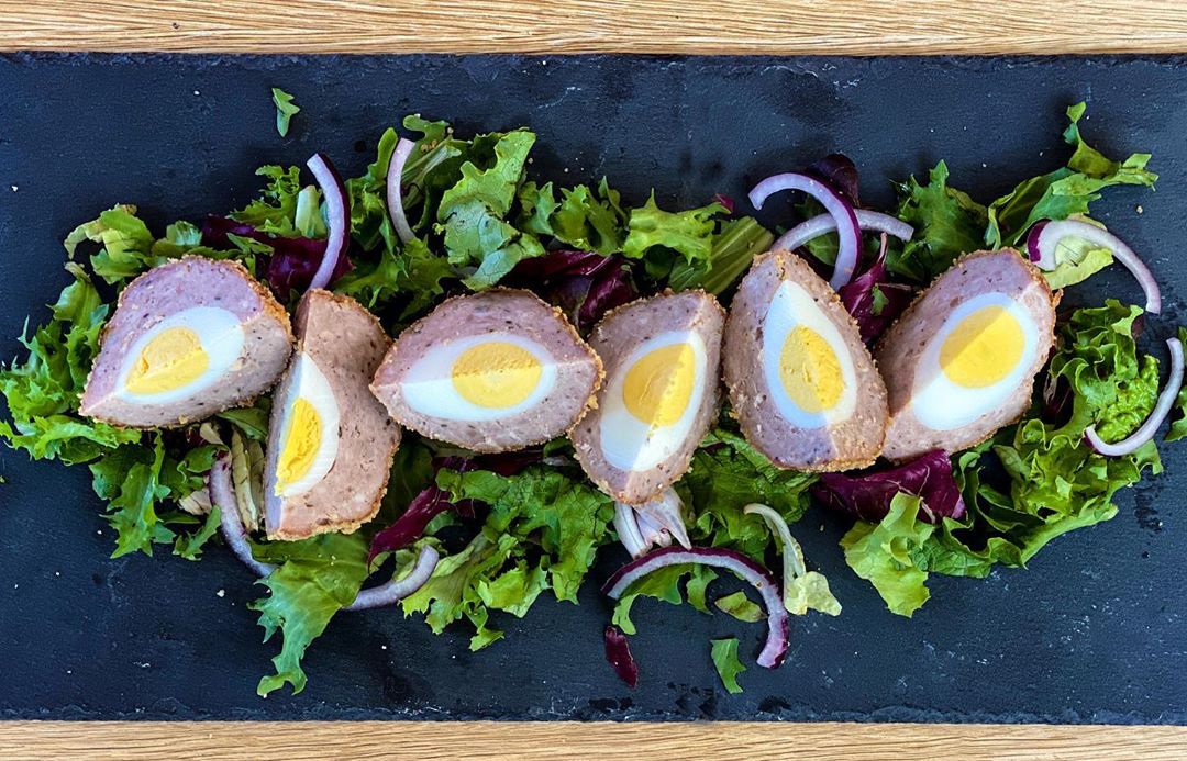 NEW PRODUCT ALERT 📣🙌🏻
We welcome the Hog Roast Scotch Egg to our deli range! 
Individually handmade using free range eggs and Cumbrian pork sausage meat blended with apple and seasoning, and coated in golden ciabatta breadcrumbs – yum 😋