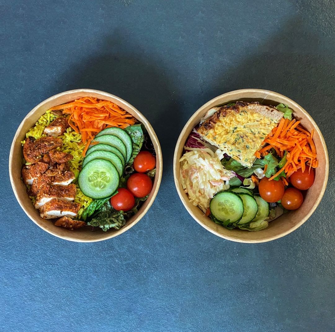 Just in! We have two new salads in our range! 🥗 – Spicy chicken Fajita
– Cheese + Onion quiche (v)

Available now